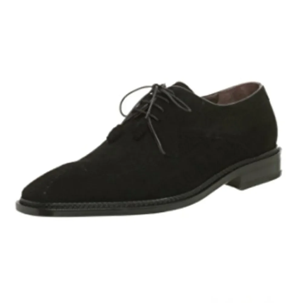 Mezlan Mens Fellini Black Perforated Suede Lace Up Oxfords Size 11.5 Style 284